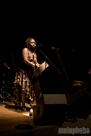Chiwoniso at Museum of Fine Arts, July 21, 2010. Photo by Steve Benoit.