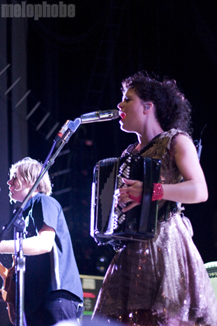Arcade Fire at Bank of America Pavilion, August 1, 2010. Photo by Ian Doreian.