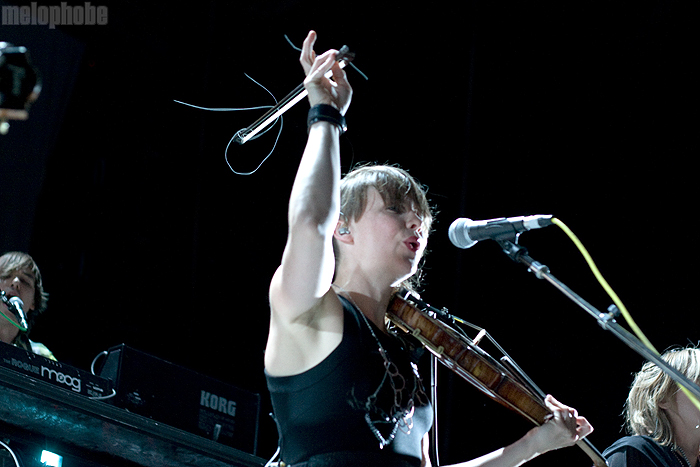 Arcade Fire at Bank of America Pavilion, August 1, 2010. Photo by Ian Doreian.