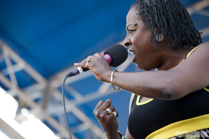 Sharon Jones and the Dap-Kings, August 1, 2010. Photo by Steve Benoit.