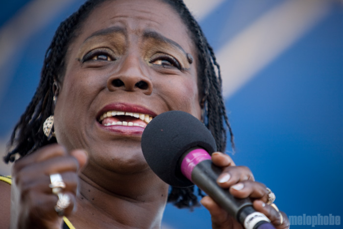 Sharon Jones and the Dap-Kings, August 1, 2010. Photo by Steve Benoit.