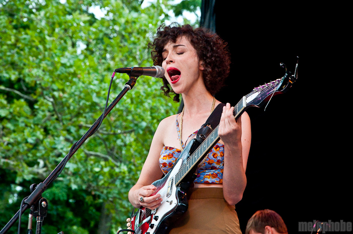 St. Vincent at Central Park SummerStage, August 1, 2010. Photo by Chris Barth.