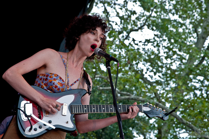 St. Vincent at Central Park SummerStage, August 1, 2010. Photo by Chris Barth.