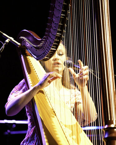 Joanna Newsom at The Moore Theatre, August 4, 2010. Photo by Erin Lodi.