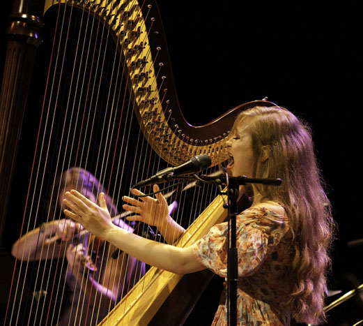Joanna Newsom at The Moore Theatre, August 4, 2010. Photo by Erin Lodi.