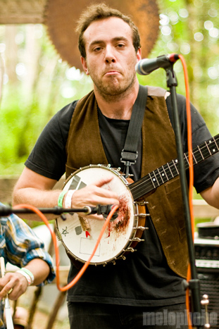Langhorne Slim at Pendarvis Farm, August 7, 2010. Photo by Andrew Rasmussen and Ian McNeil.