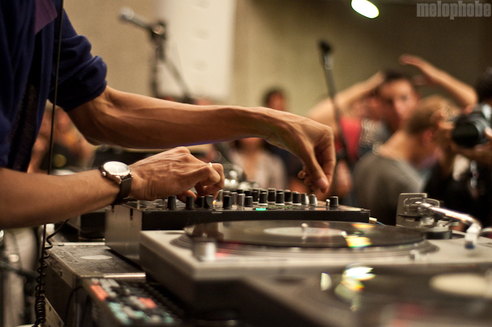 DJ /rupture at Whitney Museum, August 27, 2010. Photo by Chris Barth.