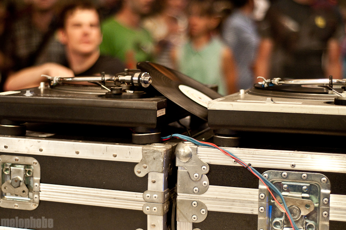 DJ /rupture at Whitney Museum, August 27, 2010. Photo by Chris Barth.