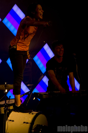 Matt & Kim at Roseland Theater, September 29, 2010. Photo by Jasper Croome.