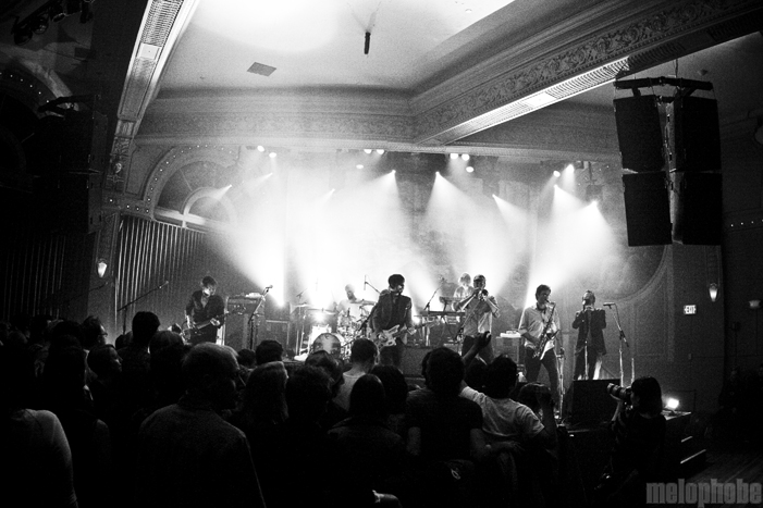 Broken Social Scene at Crystal Ballroom, October 16, 2010. Photo by Lymay Iwasaki.