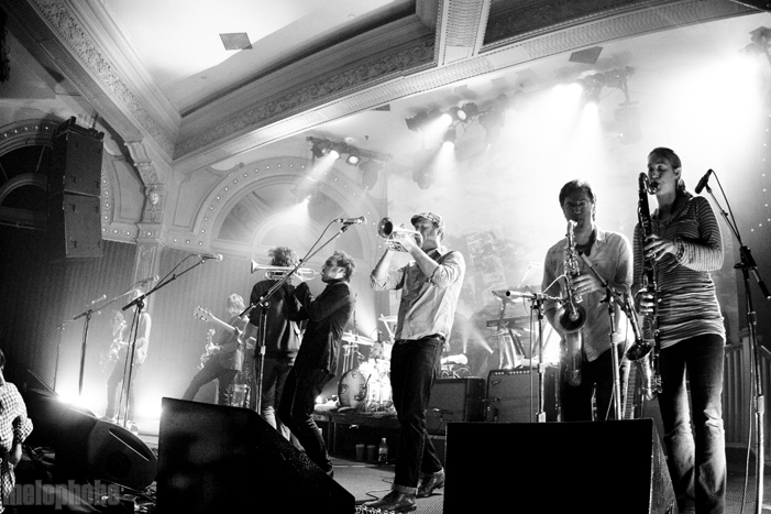 Broken Social Scene at Crystal Ballroom, October 16, 2010. Photo by Lymay Iwasaki.