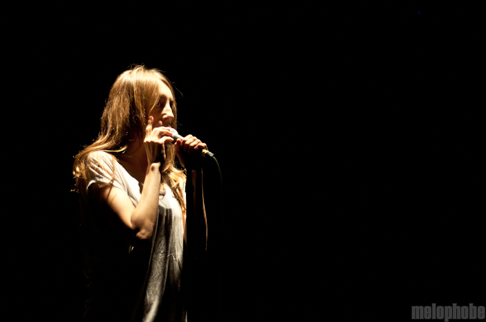 The Blow at Music Hall of Williamsburg, October 21, 2010. Photo by Chris Barth.