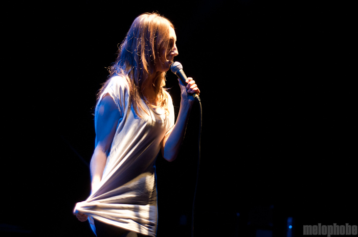 The Blow at Music Hall of Williamsburg, October 21, 2010. Photo by Chris Barth.