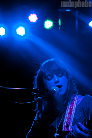Angel Deredoorian at Brooklyn Bowl, October 22, 2010. Photo by Chris Barth.