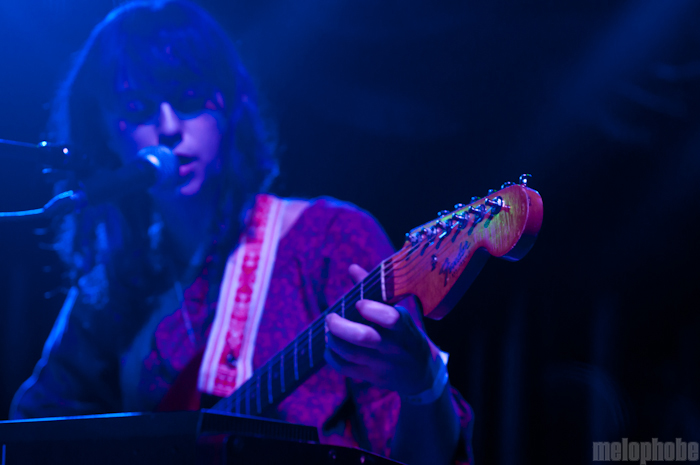 Angel Deredoorian at Brooklyn Bowl, October 22, 2010. Photo by Chris Barth.