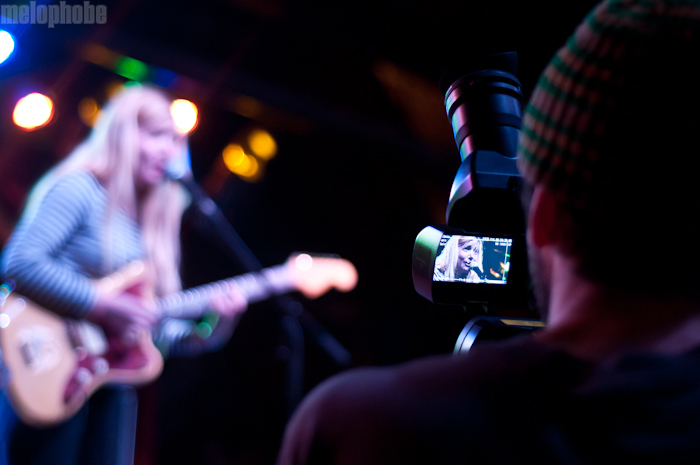 Marnie Stern at Brooklyn Bowl, October 22, 2010. Photo by Chris Barth.