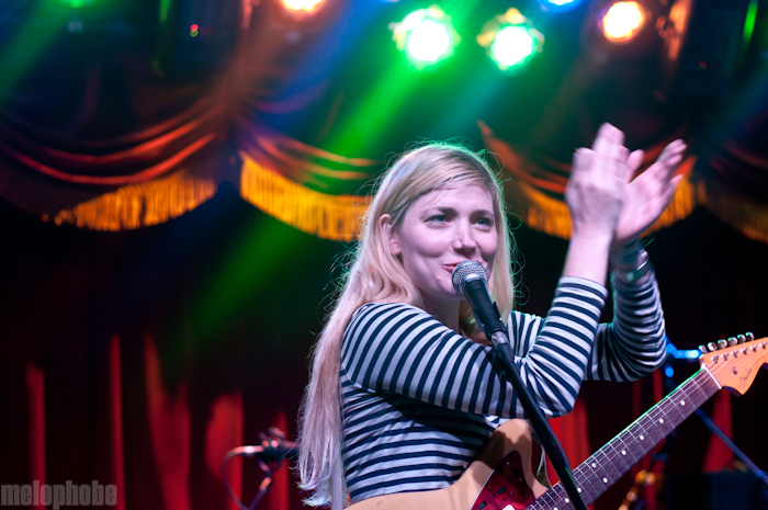 Marnie Stern at Brooklyn Bowl, October 22, 2010. Photo by Chris Barth.