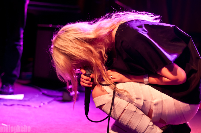 Zola Jesus at Brooklyn Bowl, October 22, 2010. Photo by Chris Barth.