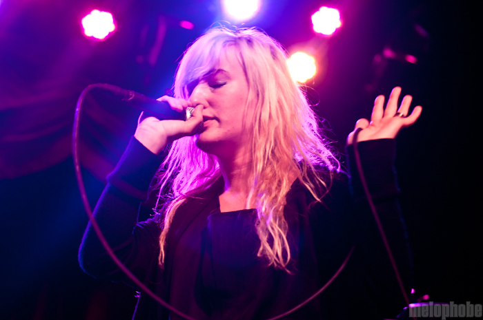 Zola Jesus at Brooklyn Bowl, October 22, 2010. Photo by Chris Barth.