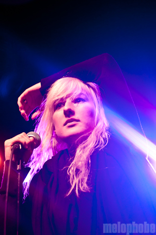 Zola Jesus at Brooklyn Bowl, October 22, 2010. Photo by Chris Barth.