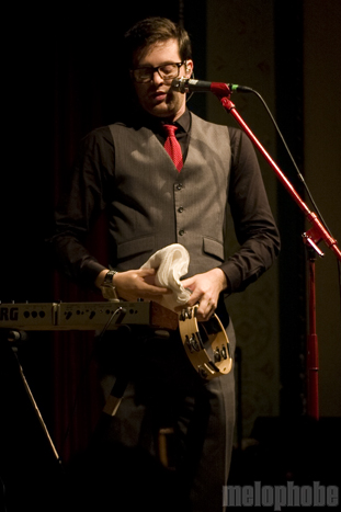 Mayer Hawthorne & The County at Aladdin Theater, November 9, 2010. Photo by Jasper Croome.