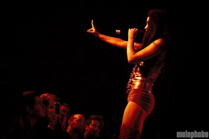 Natalia Kills at Wonder Ballroom, November 20, 2010. Photo by Troy Dunham.