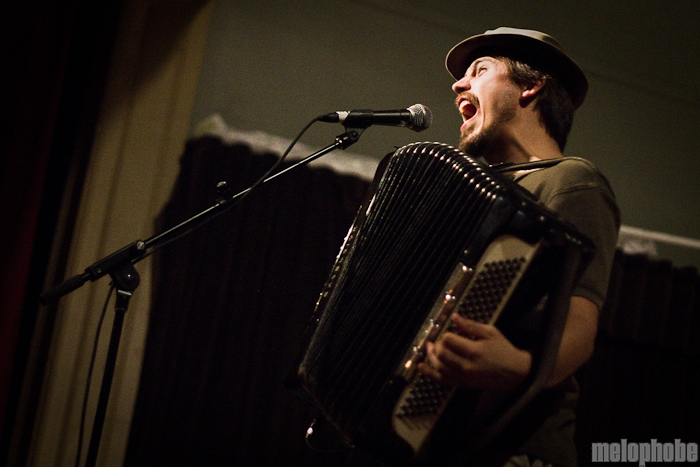 Monsters of Accordion at McMenamin's Kennedy School Theater, December 17, 2010. Photo by Troy Dunham.