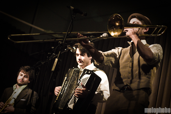 The Petrojvic Blasting Company at McMenamin's Kennedy School Theater, December 17, 2010. Photo by Troy Dunham.