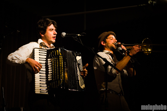 The Petrojvic Blasting Company at McMenamin's Kennedy School Theater, December 17, 2010. Photo by Troy Dunham.