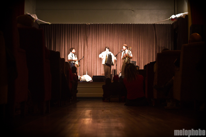 The Petrojvic Blasting Company at McMenamin's Kennedy School Theater, December 17, 2010. Photo by Troy Dunham.