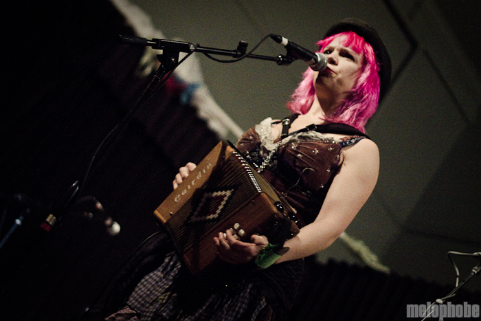 Renée De La Prade at McMenamin's Kennedy School Theater, December 17, 2010. Photo by Troy Dunham.
