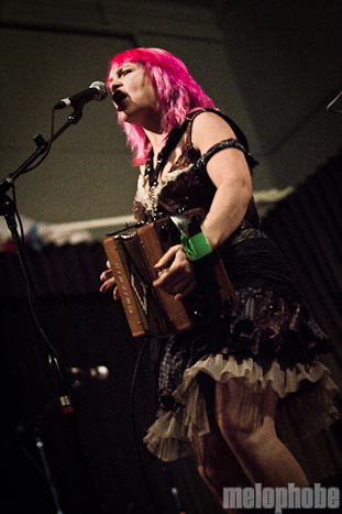 Renée De La Prade at McMenamin's Kennedy School Theater, December 17, 2010. Photo by Troy Dunham.