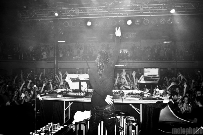 Skrillex at Roseland Theater, January 15, 2011. Photo by Lymay Iwasaki.