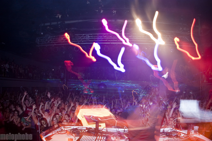 Skrillex at Roseland Theater, January 15, 2011. Photo by Lymay Iwasaki.