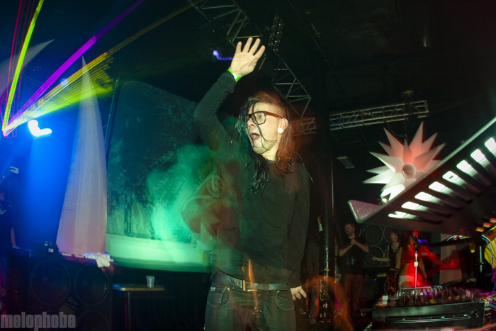 Skrillex at Roseland Theater, January 15, 2011. Photo by Lymay Iwasaki.