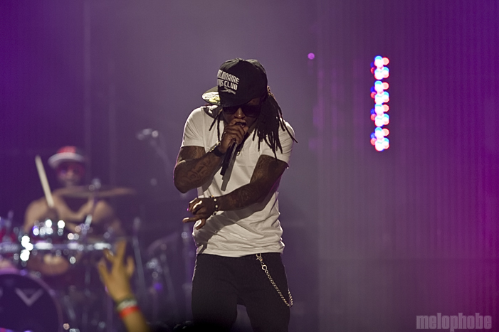 Lil Wayne at Dunkin' Donuts Center, March 16, 2011. Photo by Ian Doreian.