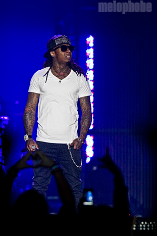 Lil Wayne at Dunkin' Donuts Center, March 16, 2011. Photo by Ian Doreian.