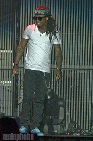 Lil Wayne at Dunkin' Donuts Center, March 16, 2011. Photo by Ian Doreian.