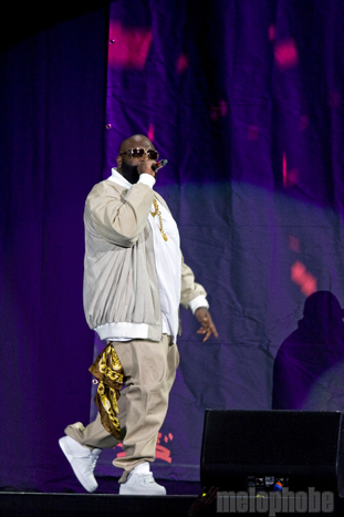 Rick Ross at Dunkin' Donuts Center, March 16, 2011. Photo by Ian Doreian.