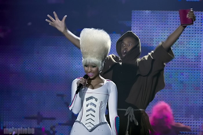 Nicki Minaj at Dunkin' Donuts Center, March 16, 2011. Photo by Ian Doreian.