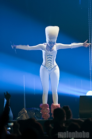 Nicki Minaj at Dunkin' Donuts Center, March 16, 2011. Photo by Ian Doreian.
