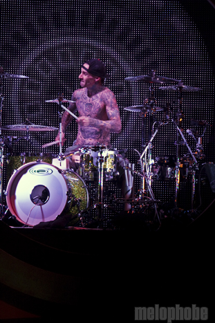 Travis Barker at Dunkin' Donuts Center, March 16, 2011. Photo by Ian Doreian.