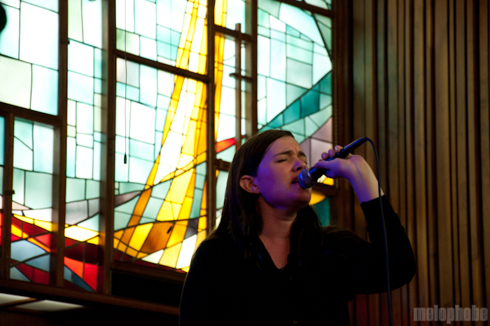 Julianna Barwick at Central Presbyterian Church, March 17, 2011. Photo by John Beardsley.