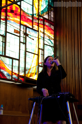 Julianna Barwick at Central Presbyterian Church, March 17, 2011. Photo by John Beardsley.