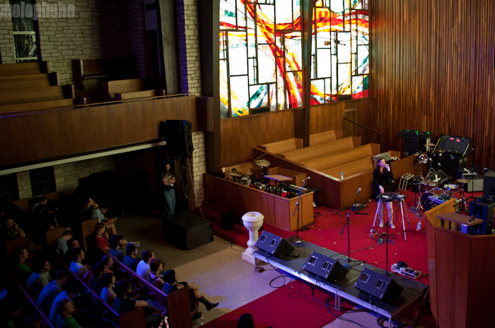 Julianna Barwick at Central Presbyterian Church, March 17, 2011. Photo by John Beardsley.