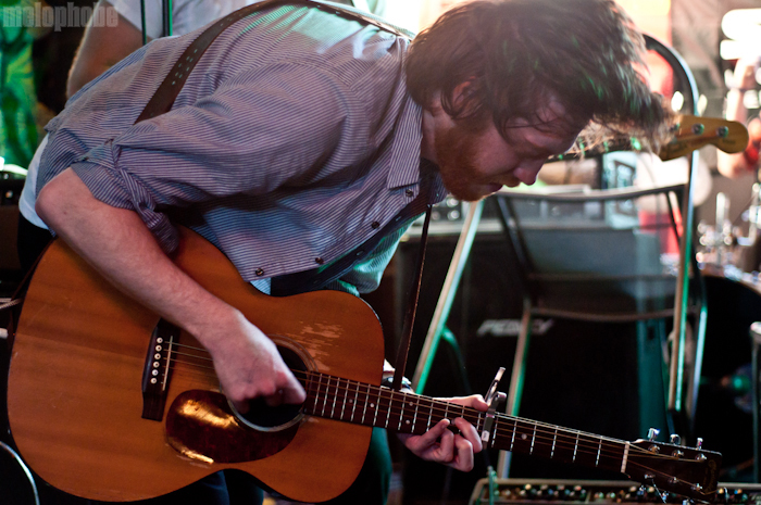 Okkervil River at Flamingo Cantina, March 18, 2011. Photo by Chris Barth.