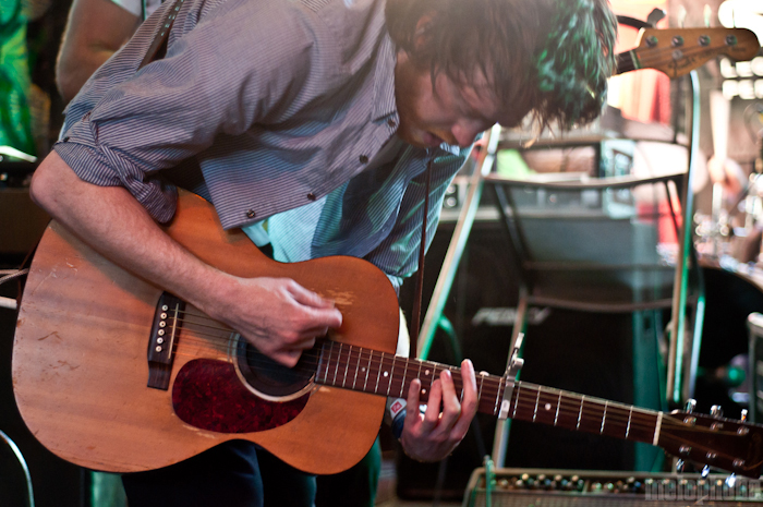 Okkervil River at Flamingo Cantina, March 18, 2011. Photo by Chris Barth.