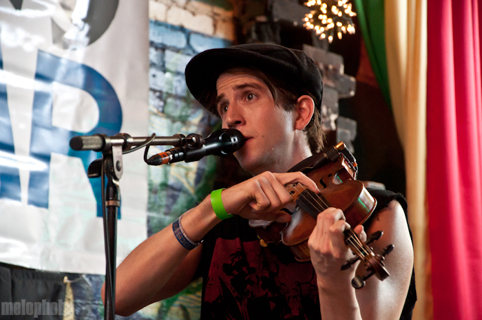 Owen Pallett at Flamingo Cantina, March 18, 2011. Photo by Chris Barth.