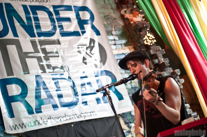 Owen Pallett at Flamingo Cantina, March 18, 2011. Photo by Chris Barth.
