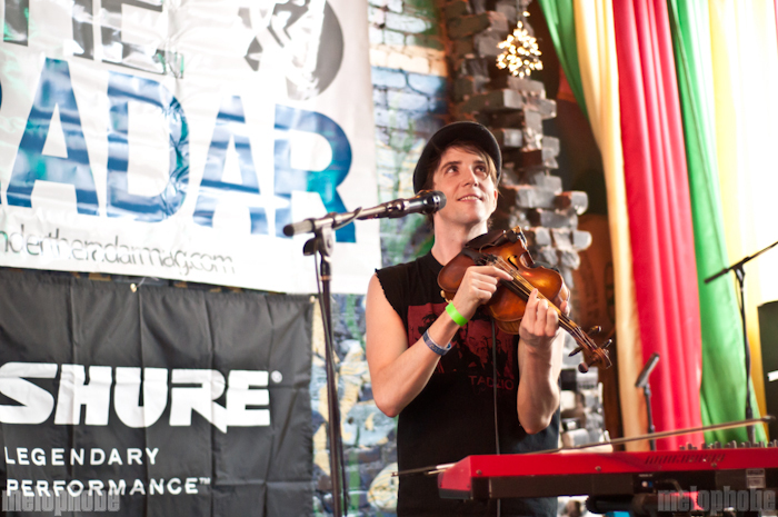 Owen Pallett at Flamingo Cantina, March 18, 2011. Photo by Chris Barth.